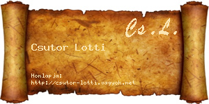 Csutor Lotti névjegykártya